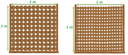 le calibre des piquets pin rond