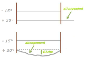 Dilatation des fils de palissage