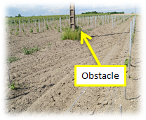 les différentes surfaces d'une parcelle, les obstacles