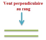 Le sens du vent par rapport au rang de vigne